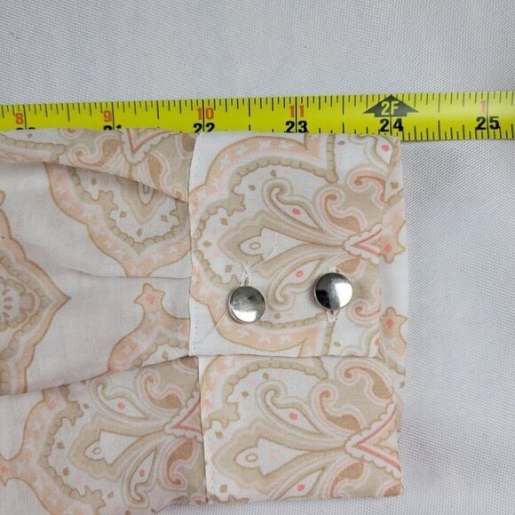 WHBM Blouse Women Size 6 Roll Tab Sleeves Pullover Shirttail Hem Lightweight - Picture 6 of 10